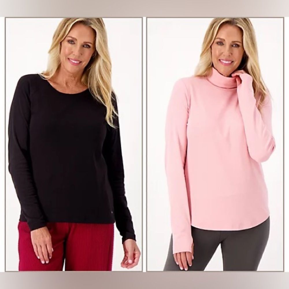 zuda 2-Pack Turtleneck and Scoop Neck Tops